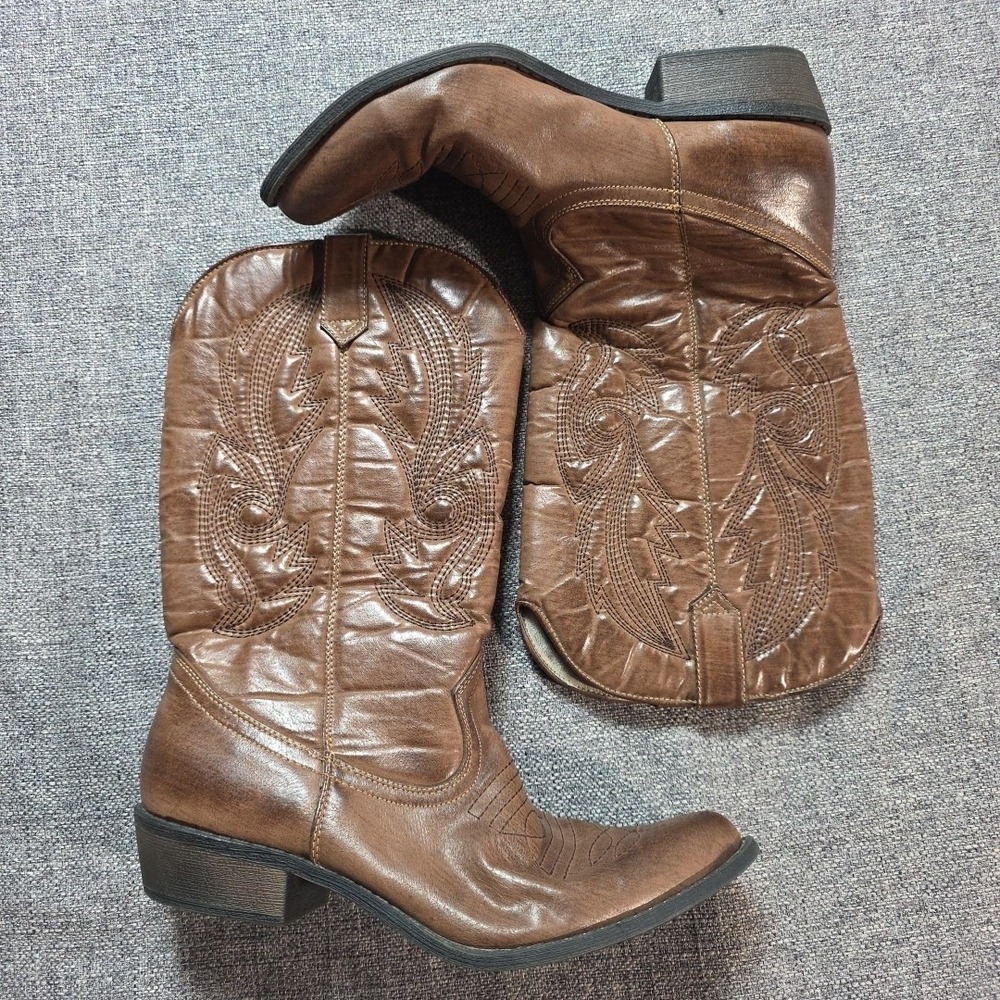 Coconuts by Matisse Womens Gaucho Tan Cowboy, Western Boots 8.5 Medium